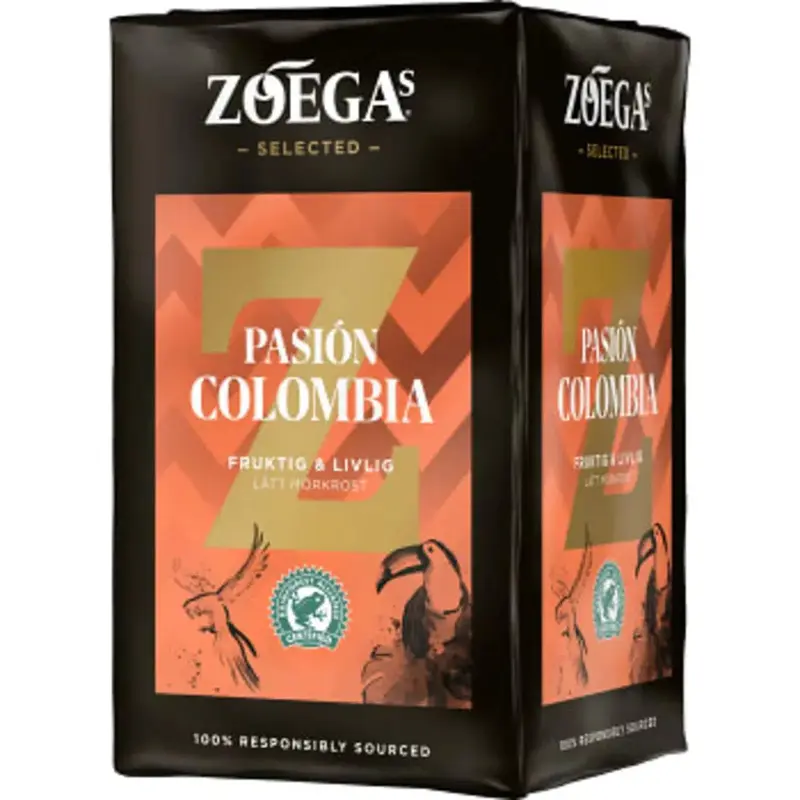Zoegas Pasión colombia Bryggkaffe   - Pasión colombia Brewed coffee  - 450 g