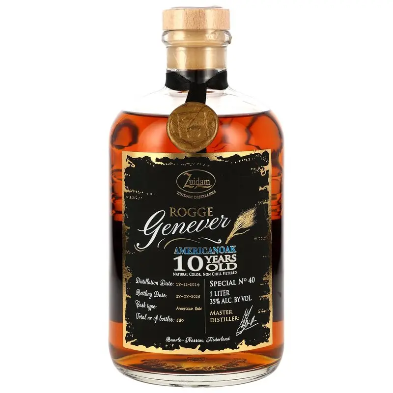 Zuidam Rogge Genever 2014/2025 - 10 y.o. - American Oak Cask Special No 40 - LITER