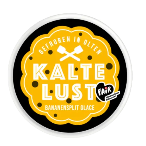 一 Kalte Lust Bananensplit Glace