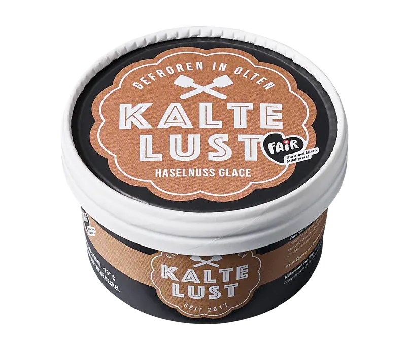 一 Kalte Lust Haselnuss Glace