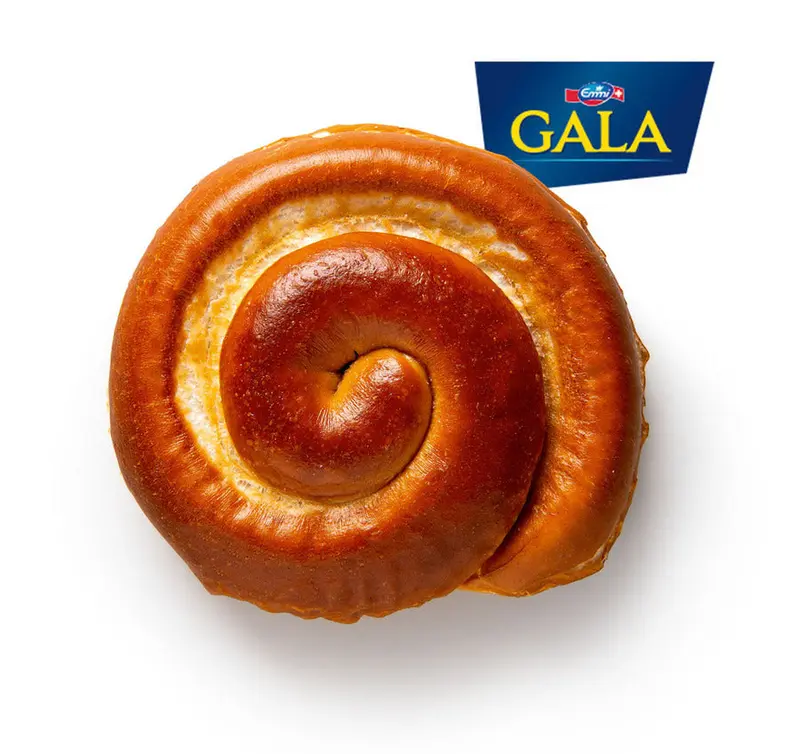 一 Romer's Laugenschnecke mit Gala-Frischkäse